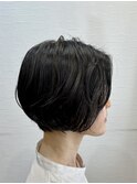 20代30代40代前下がりショートボブブルーアッシュダークアッシュ