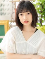 カバーヘア イヴ 戸頭店(COVER HAIR EVE)&nbsp;黒髪も◎大人かわいい外ハネくせ毛風ミディa戸頭20代30代40代