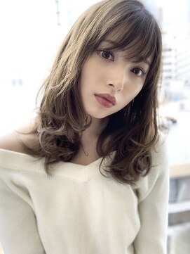 シルクレイ 吉祥寺店(Silk-lei) 大人かわいいフェザーバングマロングレージュ30代Silk-lei吉祥寺