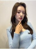 韓国前髪顔周りロング×デザインカラー[心斎橋/髪質改善]