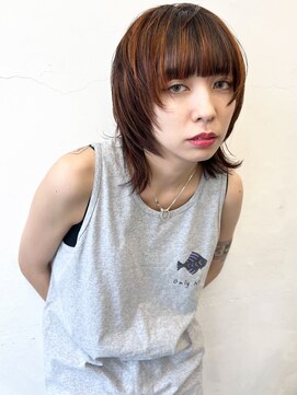 ココ 本八幡(KOKO) 黒髪クラゲヘアーオリーブグレー小顔ココアベージュ卵型ウルフ