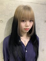 ザ ドット(THE DOT)&nbsp;ブロンド　ブラックカラー　バイカラー