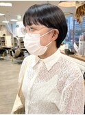 【soso 伊勢田】丸みショート×黒髪【横浜/ブリーチ】