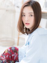 モッズヘア 越谷(mod's hair) 暖色系カラーツヤ髪前下がり小顔ストレートc5越谷20代30代40代