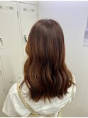 ブリーチなしオレンジブラウン
