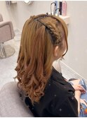 三つ編みハーフツイン【心斎橋ヘアセット】/ヘアメ/ヘアセット