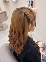 ヘア サロン クラン ソア 心斎橋店(hair salon clan soar)&nbsp;編みあげハーフツイン【心斎橋ヘアセット】/ヘアメ/ヘアセット