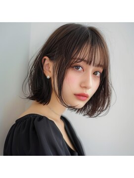 ネオヘアー 緑地公園(Neo hair) 大人可愛いグレージュショートボブ