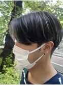 コントラストハイライト 毛流れセンターパート