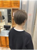薬院【honen】ハンサムショート×オリーブベージュ