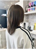 福山美容室caary イルミナカラー透明感ベージュウルフ40代50代