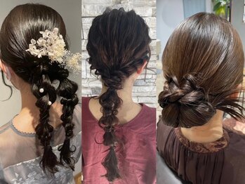 アンクー(Ankh)の写真/【名古屋駅1分】手際よく長時間崩れにくいヘアアレンジ◎結婚式/二次会/お出かけ前などに♪ヘアセット