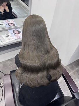 ペレ 栄店(PELE) デザインカラー/レイヤーカット/ウェットヘア/オリーブベージュ