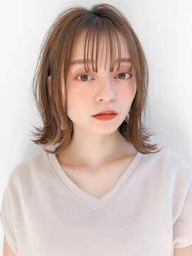 エトラ 渋谷店(etora) 前髪 外ハネボブ ミニウルフ ホワイトグレージュ"