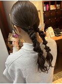編みおろしツイン