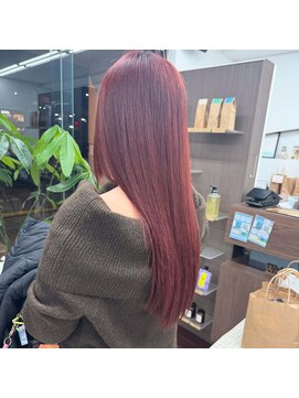 ノア(NOA by KENJE) レッドカラー.髪質改善ストレート