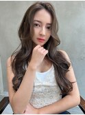 LANY 横浜　大人巻き髪×オリーブベージュ