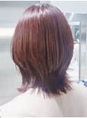 大人美人艶カラーベージュ小顔カット透明感カラー
