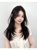 前髪顔まわり韓国ヘアレイヤーカットサイドバンク2wayバンク韓国