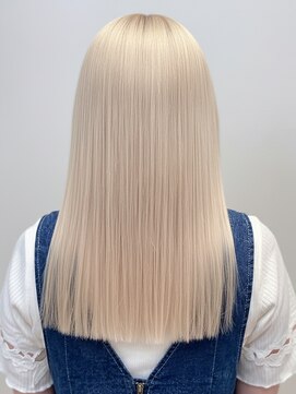 ロックス バイ マグ 松本(rocks BY MAG) ブリーチカラー×ホワイトベージュ◎大人可愛いストレート