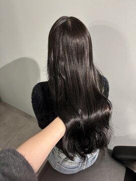 ノー バイ イオエ 西梅田(no. by ioe) ブリーチなしカラー/髪質改善/ミルクティーベージュ/小顔へア