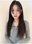 顔まわりカット/レイヤーカット/ラベンダーブラウン