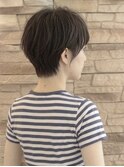 30代40代大人可愛いショート　コンパクト　黒髪アッシュ