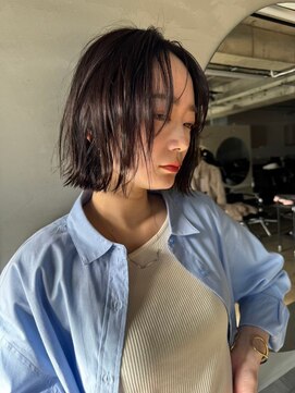 ココロ(COKORO) 酸性縮毛矯正_ボブ_水素カラー