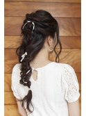 ガーリーおリボンアレンジ　ヘアセット