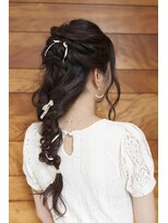ヘアアンドメイクジップ恵比寿 (Hair＆Make ZIP)&nbsp;ガーリーおリボンアレンジ　ヘアセット