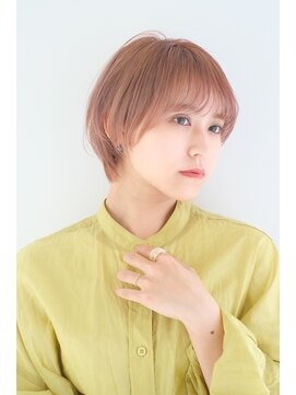 ガリカ(Gallica kinshicho) 『 ピンクグレージュ × 透け感 』耳掛け丸みショート ☆