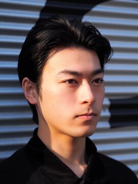 サン(3) 爽やか　かき上げ　オールバック　ビジネス　黒髪　スーツ　2