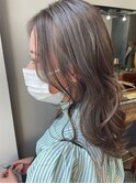 【minami】顔周りレイヤー/アッシュベージュ/韓国風ヘア