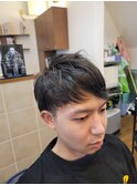 ツーブロック×フロントポイントストレート