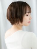 似合わせ小顔シースルーバング丸みショートb古河20代30代40代