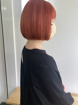 イノセントヘア(innocent.hair) ヴィヴィット　オレンジ　ボブ