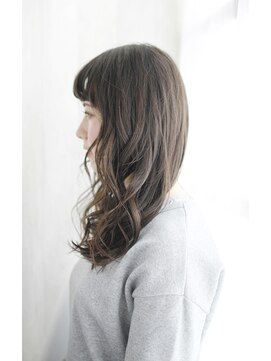 シュシュット(chouchoute) 韓国ボブレイヤーロンググレーベージュ黒髪質改善前髪パーマ/080