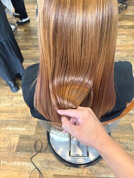 サンタフェ 岐阜島店(Santa'Fe) 【髪質改善】美髪ストレート/ライトベージュ