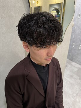 ゼスト リル 新宿(ZEST lill) シャドウパーマ テテ風 無造作パーマ 新宿