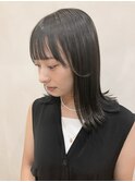 ダークグレー×切りっぱなし×黒髪