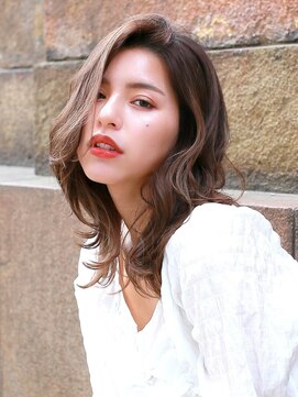 ラフィス ヘア ルー 福山2号店(La fith hair ruu.) 【La fith】 カーキグレージュ×アップバング
