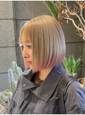 韓国ボブとローエンドカラー(グラデーションカラー)
