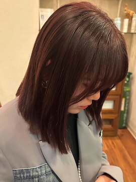 シェール(cher) ブリーチなし暖色系カラー/ストレート【cher西宮北口：MAYA】