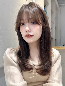 ウナ 並木坂(Una)の写真/顔まわりのカット技術は当店にお任せください。自分でも簡単に再現性のある韓国スタイルを提供♪