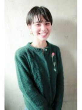 フィルドール 大分明野店(fild'or) 〈黒髮ショート〉シースルーバング+マッシュなショートスタイル