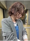 トレンドヘア/大人ボブパーマ/くせ毛活かし