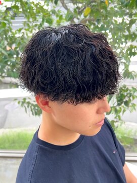 ブランコトレス 鏡島(BLANCO tres) 波巻きパーマ/シャドウパーマ/色気マッシュ