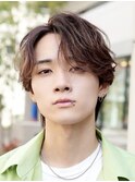 ニュアンス毛流れフェザーショートセンターパートウルフ