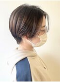 【松戸 アイダ】前下がりハンサムショート/前髪なしショート