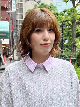 ナック ウメダ(knack UMEDA) 丸みボブ×極細ハイライトカラー【阪急梅田】